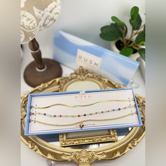 Rush by Denis & Charles 3-Piece Gold Anklet Set - Picture 4 of 4